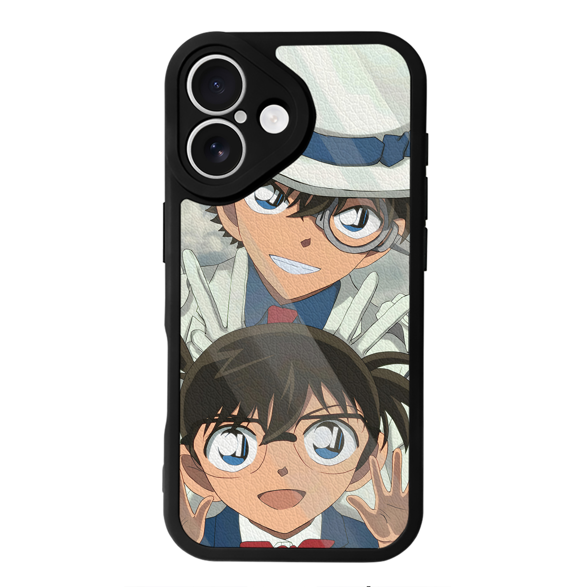 （画像用） 名探偵コナン Detective Conan 【iPhone 16シリーズ対応】シリコンスマホケース（レザー調） 材質：シリコン